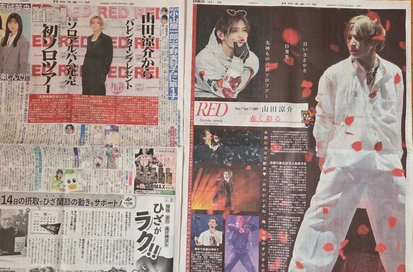 Hey! Say! JUMP【山田涼介】日刊スポーツ新聞記事2枚