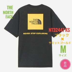 新品☆ノースフェイス バックスクエアーロゴ Tシャツ メンズ M ブラック