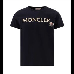 【 MONCLER 】モンクレール 刺繍ロゴ Tシャツ 半袖 クルーネックトップス 14A 大人着用可能サイズ