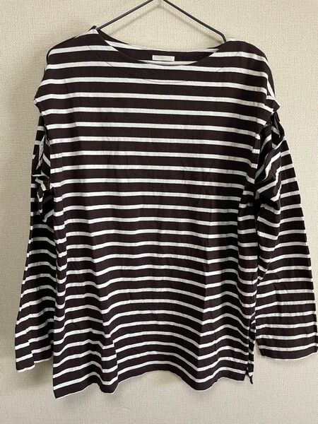 カットソー 長袖 ボーダー Tシャツ トップス L ジーユー