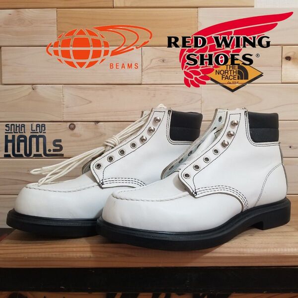 未使用級 20周年 BEAMS別注 RED WING 白 28.5 スーパーソール US10.5 E デッドストック 8808