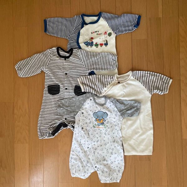 ベビー ロンパース 新生児 ベビー服 カバーオール セット 50-60cm