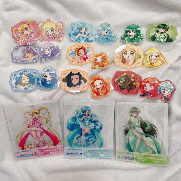 ぴちぴちピッチ キャラ福くじ C賞 アクリルスタンド るちあ リナ ステッカー コンプリートセット
