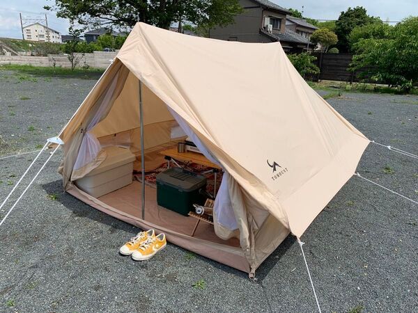 TOMOUNT ロッジテント ポリコットン TC ベージュ キャンプ アウトドア