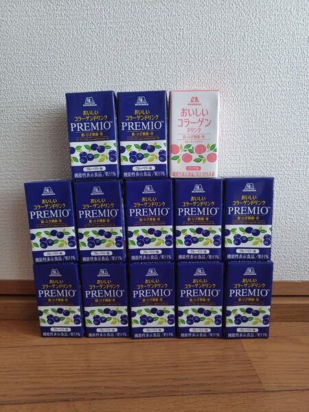 森永製菓 おいしいコラーゲンドリンク プレミオ 12本 + おいしいコラーゲンドリンク ピーチ味 1本 合計13本