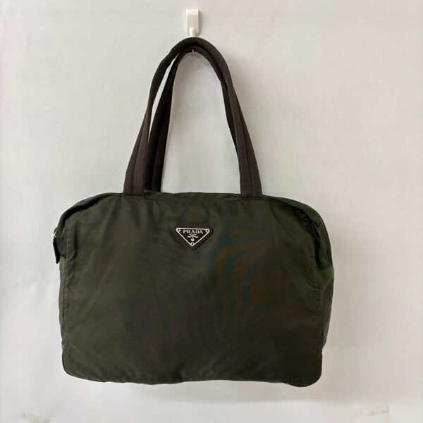 PRADA プラダ テスートナイロン ハンドバッグ トートバッグ カーキ系