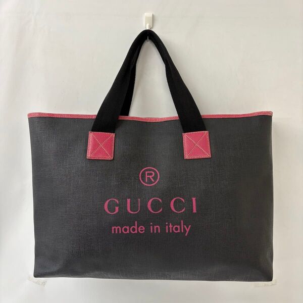 GUCCI グッチ 2way トートバッグ ショルダーバッグ ブラック PVC