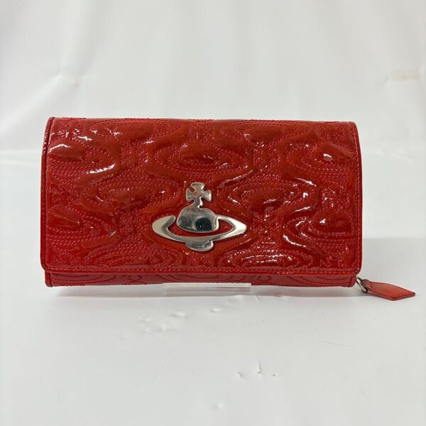 Vivienne Westwood 長財布 エナメルレザー レッド