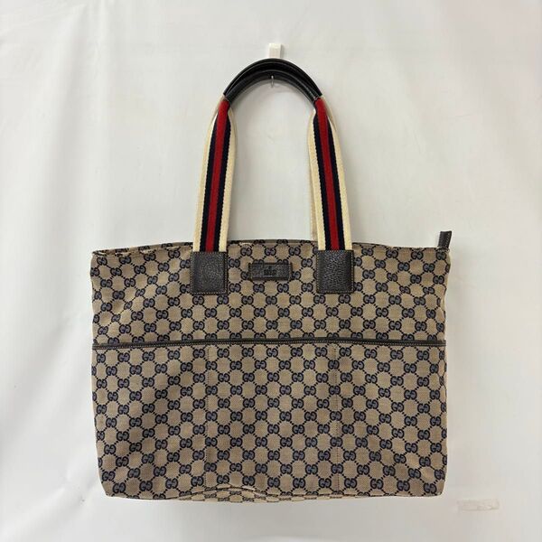 GUCCI グッチ GGキャンバス トートバッグ ハンドバッグ シェリーライン