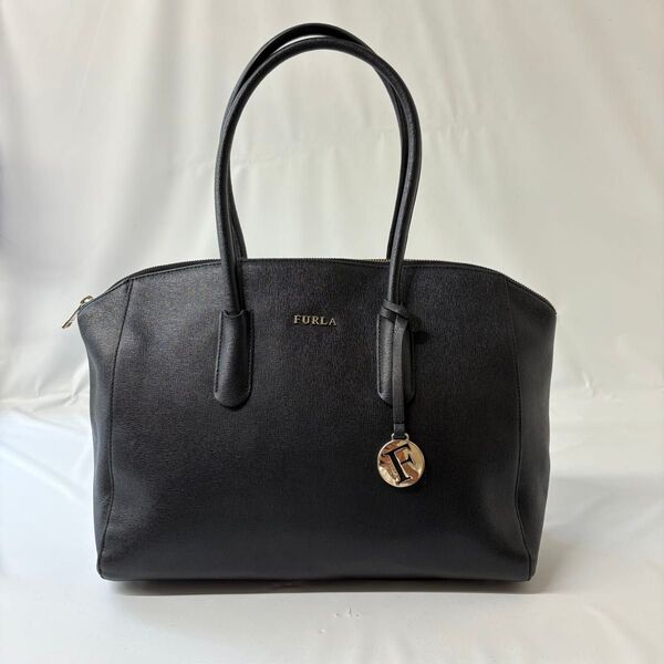 FURLA フルラ レザー トートバッグ ハンドバッグ ブラック 肩掛け