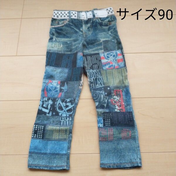 ヒステリックミニ レギンスデニムパンツ ライクアデニムサイズ90