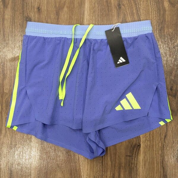 ■新品 adidas ADIZERO Pro Elite Promo ショートパンツ 紫XL ランニング ショーツ アディダス■