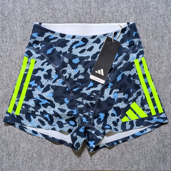 ■新品 adidas ADIZERO Road to Records ショートパンツ M レオパード柄 ランニング ショーツ■