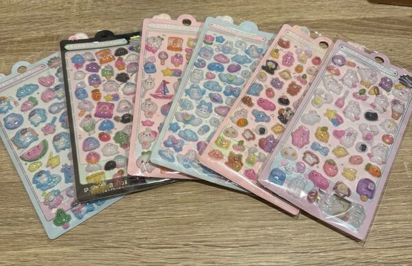 BONBON DROPシールセット6枚 ボンボンドロップシール ぷくぷく 立体