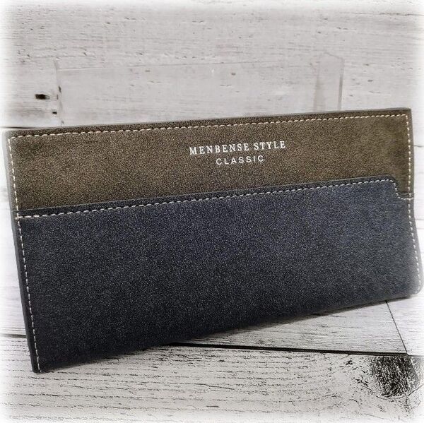 【新品】MENBENSE STYLE CLASSIC 長財布 メンズ 海外 青