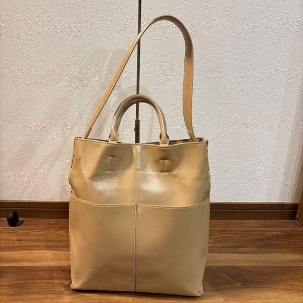 【美品】green label relaxing レザー 2way トートバッグ
