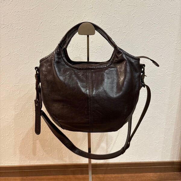 【美品】Dakota ダコタ レザー 本革製 2way ミニ ショルダーバッグ