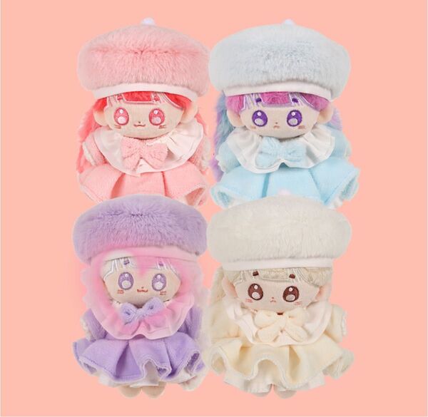 無属性 ぬいぐるみ ぬい服 10cm パープル