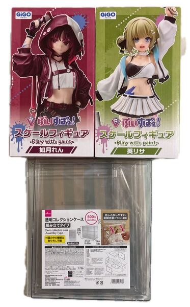 ぶいすぽっ!スケールフィギュア GiGO限定 如月れん 英リサ 透明コレクションケース