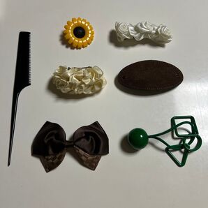 ヘアアクセサリー ヘアクリップ ヘアゴム くし セット