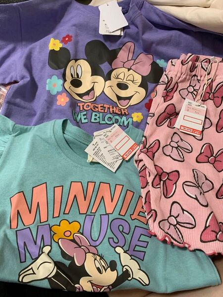 女の子 120cm Tシャツ2枚 パンツ1枚 Disney