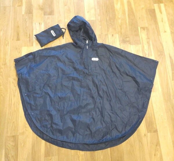 アウトドア OUTDOOR レインポンチョ レインコート 130 ネイビー