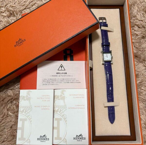エルメス HERMES クリッパー 腕時計 クォーツ 女性用 Hウォッチ