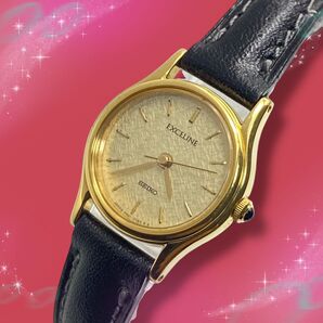 《美品 稼働品》 セイコー エクセリーヌ レディース腕時計 防水 クオーツ