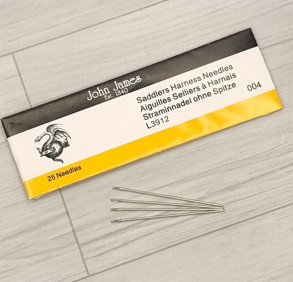 John James ジョン ジェイムス 縫い針 004番 4本セット 極細 レザークラフト