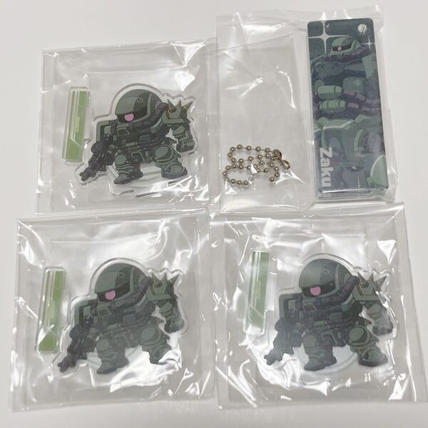 機動戦士ガンダムジークアクス アクリルスタンド「ザク」【3個セット・アクリルチャーム付き】