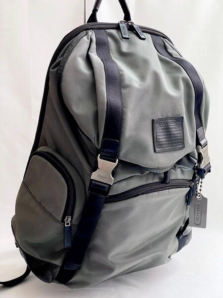【正規品】COACH コーチ ボイジャー リュック バックパック デイパック メンズ ビジネス 大容量 ナイロン A4可 グレー