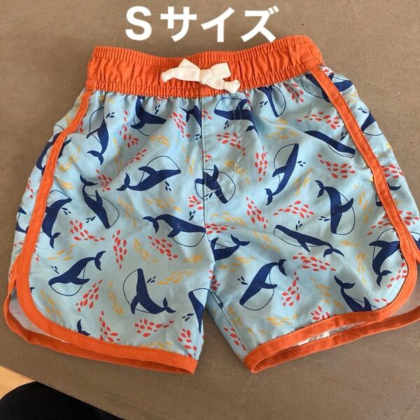 男の子 水着 クジラ柄 Sサイズ 95 100 サーフパンツ