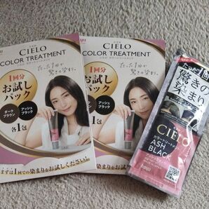 hoyu CIELO カラートリートメント アッシュブラック お試し用 3個セット