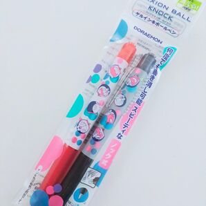 【ドラえもん】フリクションボールノック0.5mm《2本セット》インク色(黒、赤)新品未開封