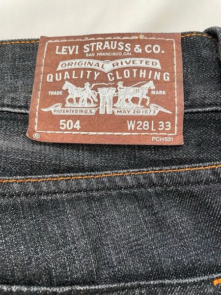 Levi s 504 デニムパンツ W28 L33 ブラック系 黒 ジーパン リーバイス LEVI’S ジーンズ メンズ