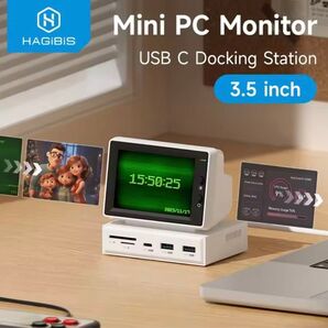 【新品モニター】Hagibis 3.5インチ IPS ミニモニター ハブ搭載 USBハブ USBドック
