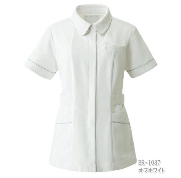 Lサイズ ラフィーリア メディカルウェア 上下セット オフホワイト ナース服 ナースウェア ジャケット パンツ オンワード