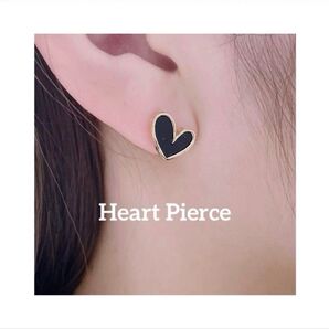 ハートピアス Heartpierce ブラック ジュエリー アクセサリー