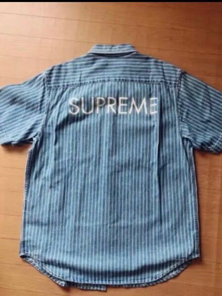 supreme 17ss denim stripe shirt