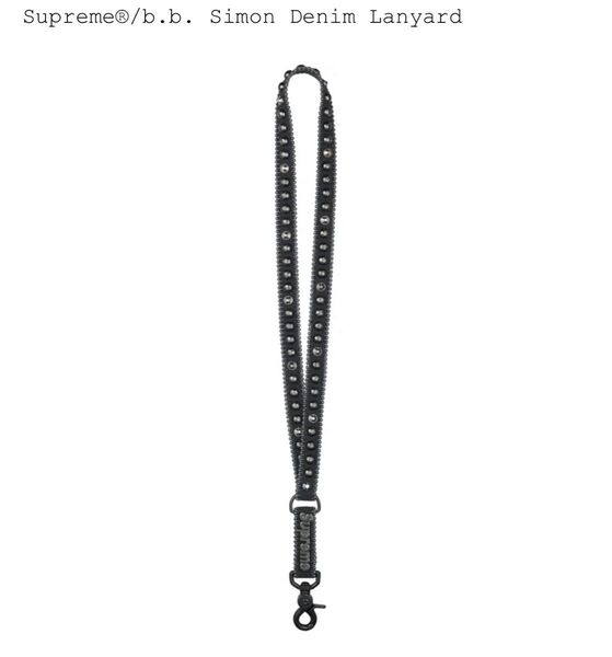 Supreme x b.b. Simon Denim Lanyard Black