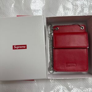 Supreme Leather ID Holder + Wallet "Red"