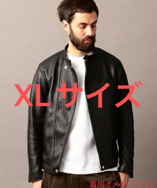 ◎希少XL【 BEAUTY & YOUTH by UNITED ARROWS 】羊革 シープレザー セミダブルライダースジャケット