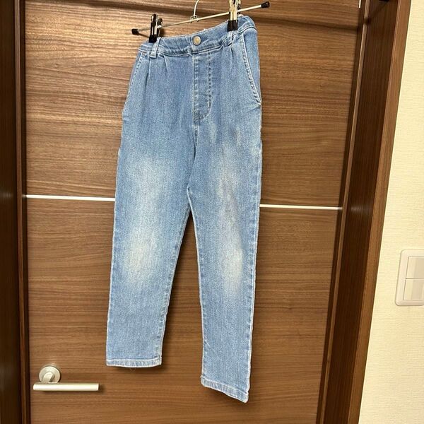 デニム デビロック 120 デビロック 楽デニム タックパンツ テーパードパンツ ジーンズ ジーパン 長ズボン