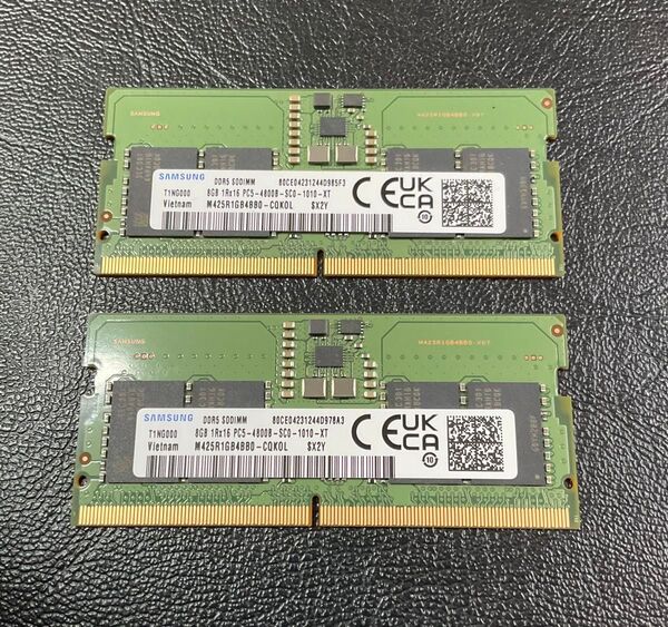 SAMSUNG DDR5 ノートPC メモリー 16GB (8GBx2) 動作品