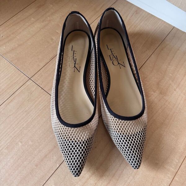 LE TALON メッシュフラットシューズ 24.5cm ベージュ