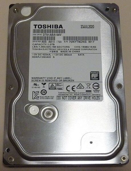 3.5インチ SATA HDD DT01ABA100V 東芝 ジャンク