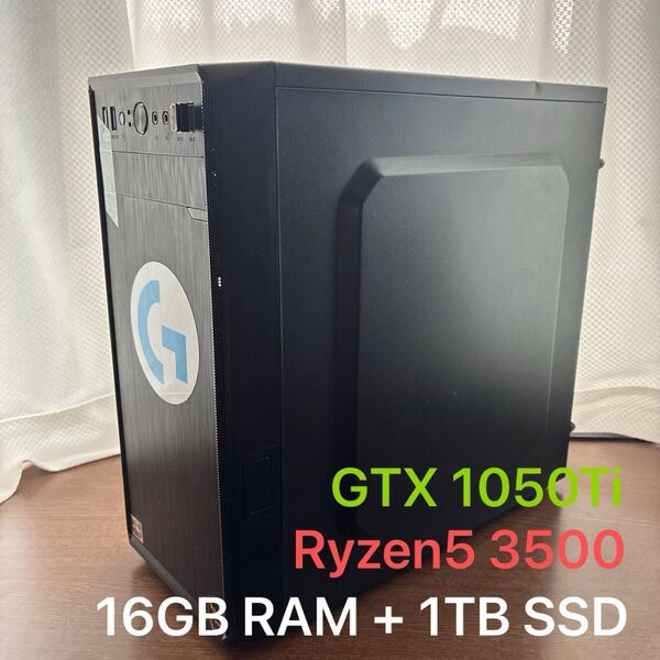 ゲーミングPC Ryzen5 3500 GTX1050Ti 16GB RAM 1TB SSD