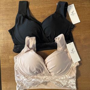 ブラデリス やさしくバストキャッチ綿混ノンワイヤーブラ L 2枚セット