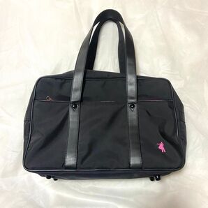 美品 スクールバッグ ブラック クラーク記念国際高等学校