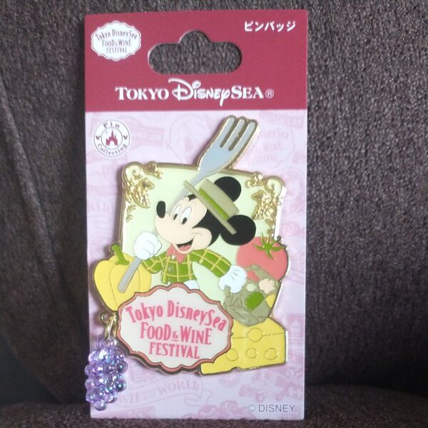 【新品】 ディズニーシー フード&ワインフェスティバル ピンバッジ ミッキー ディズニー TDR TDS